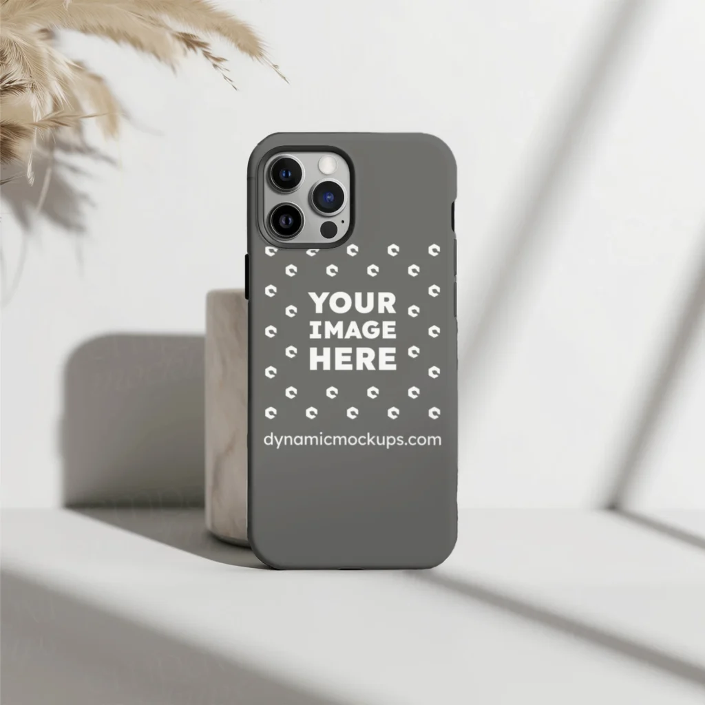 iPhone Dark Gray Phone Case Mockup Template