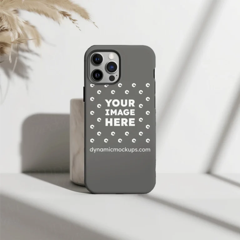 iPhone Dark Gray Phone Case Mockup Template