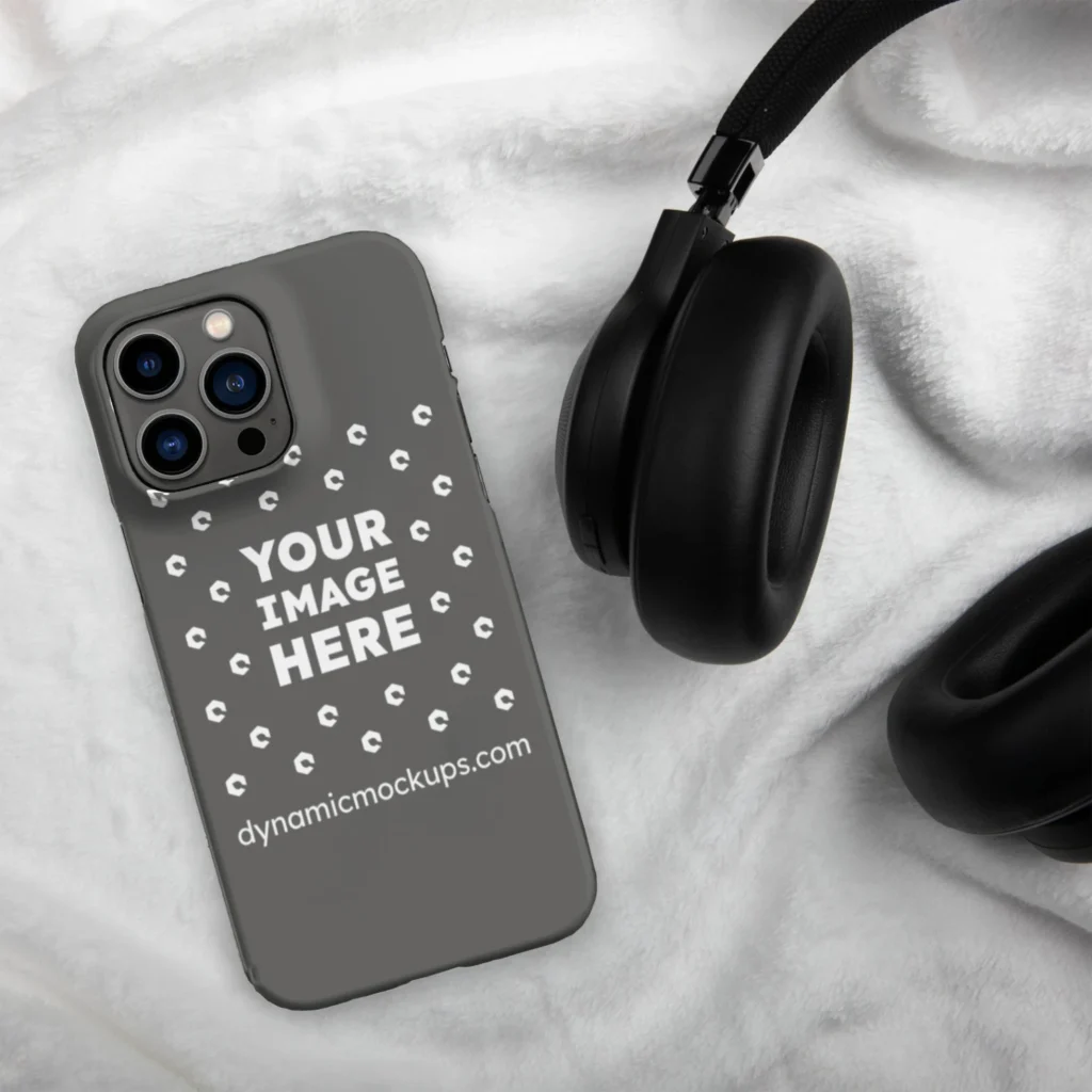 iPhone Dark Gray Phone Case Mockup Template
