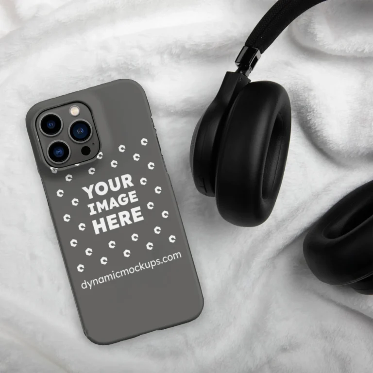 iPhone Dark Gray Phone Case Mockup Template