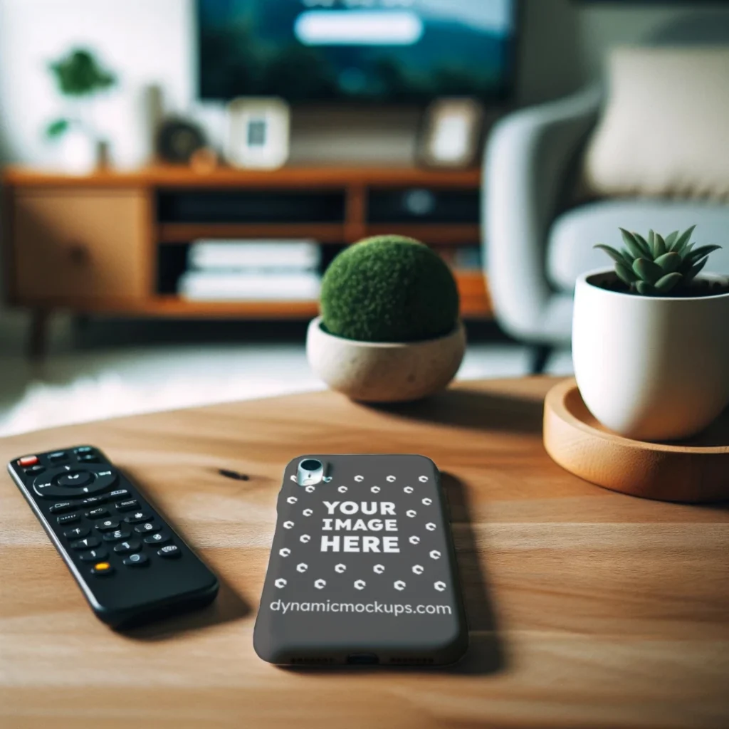 iPhone Dark Gray Phone Case Mockup Template