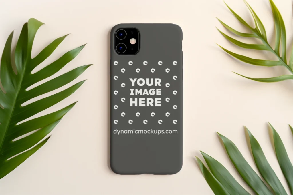 iPhone Dark Gray Phone Case Mockup Template