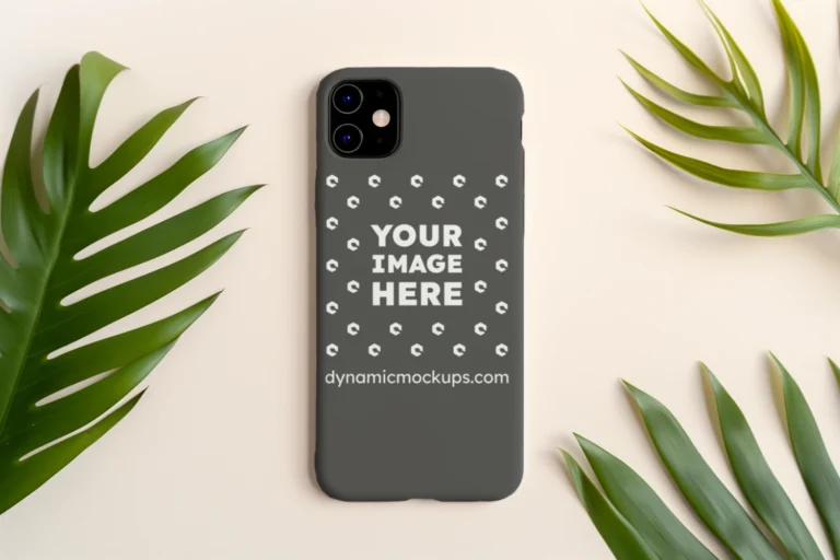 iPhone Dark Gray Phone Case Mockup Template