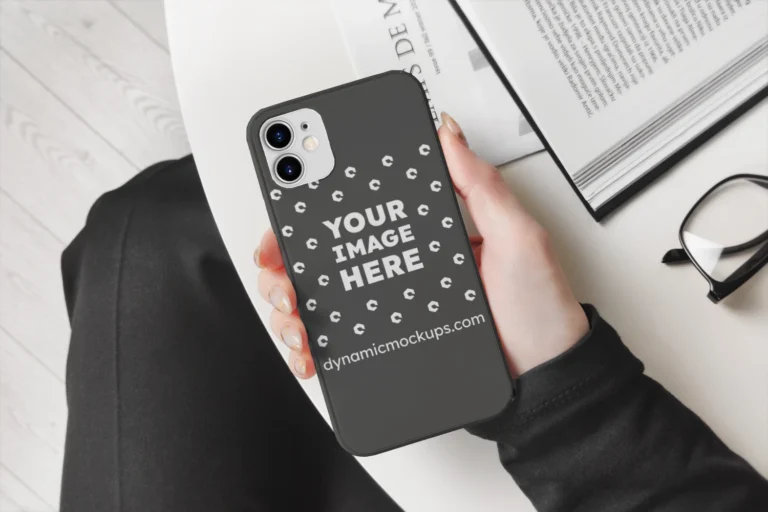 iPhone Dark Gray Phone Case Mockup Template