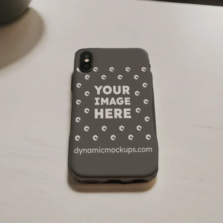 iPhone Dark Gray Phone Case Mockup Template