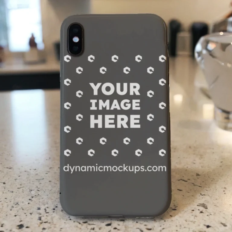 iPhone Dark Gray Phone Case Mockup Template