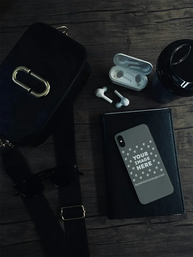 iPhone Dark Gray Phone Case Mockup Template