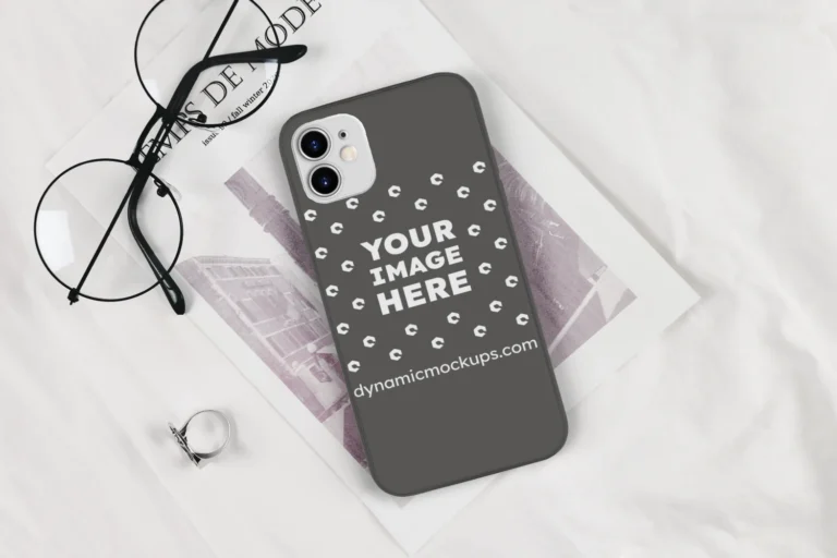 iPhone Dark Gray Phone Case Mockup Template