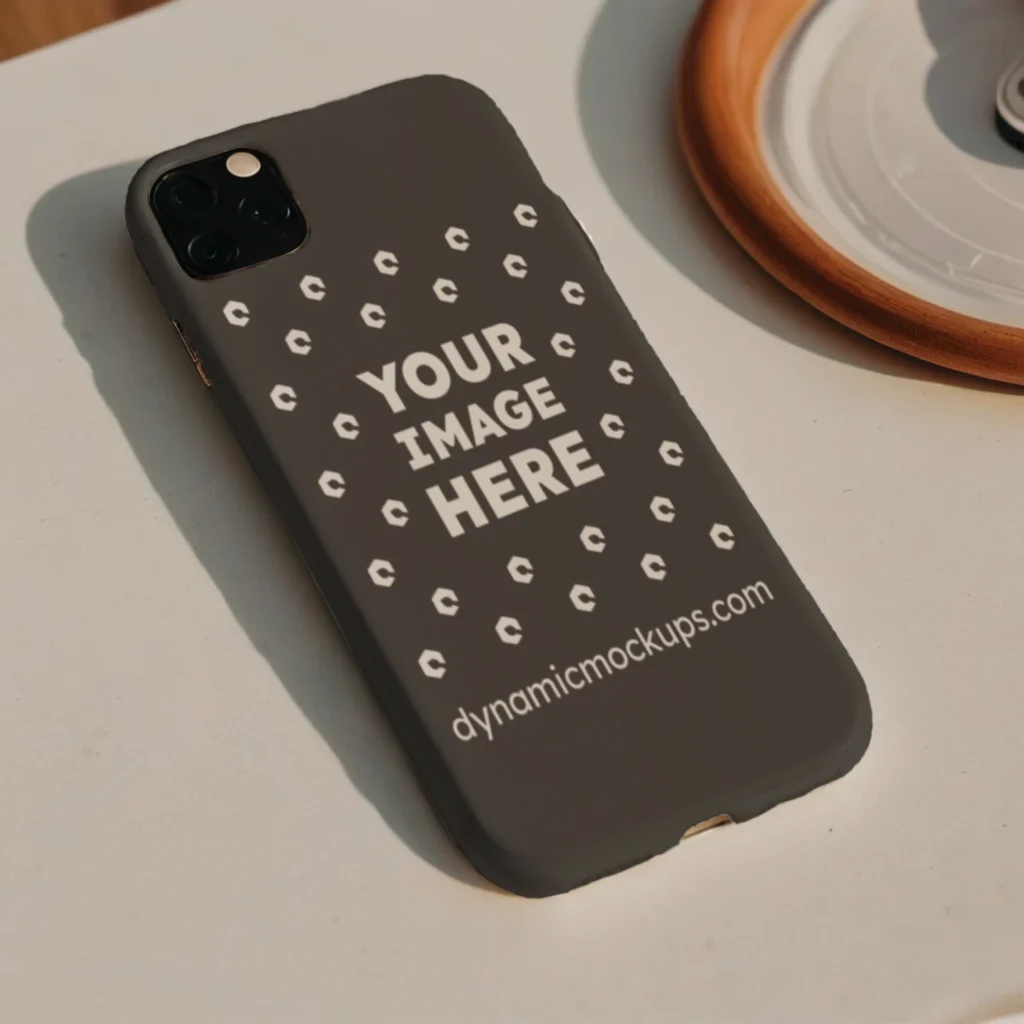 iPhone Dark Gray Phone Case Mockup Template
