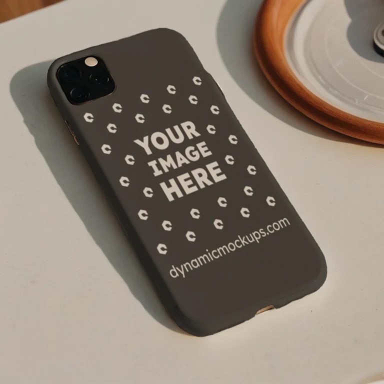 iPhone Dark Gray Phone Case Mockup Template