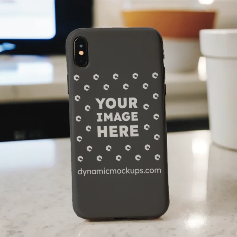 iPhone Dark Gray Phone Case Mockup Template