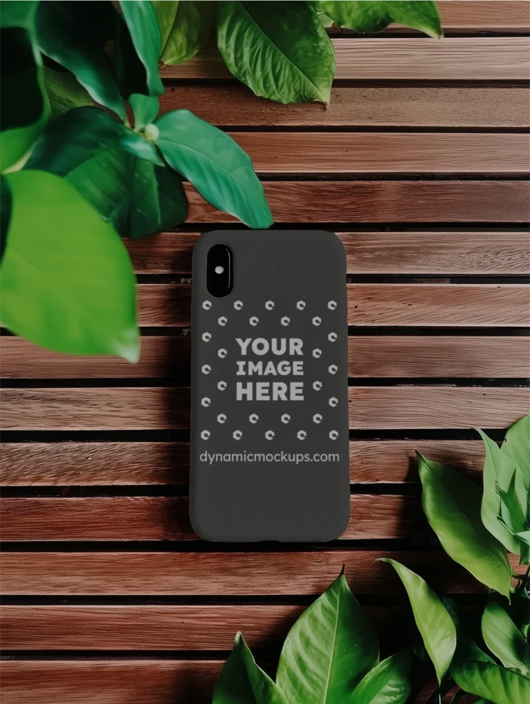 iPhone Dark Gray Phone Case Mockup Template