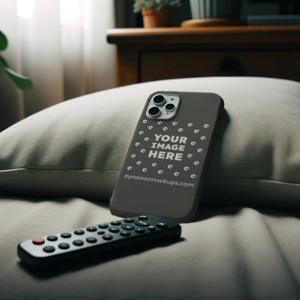 iPhone Dark Gray Phone Case Mockup Template