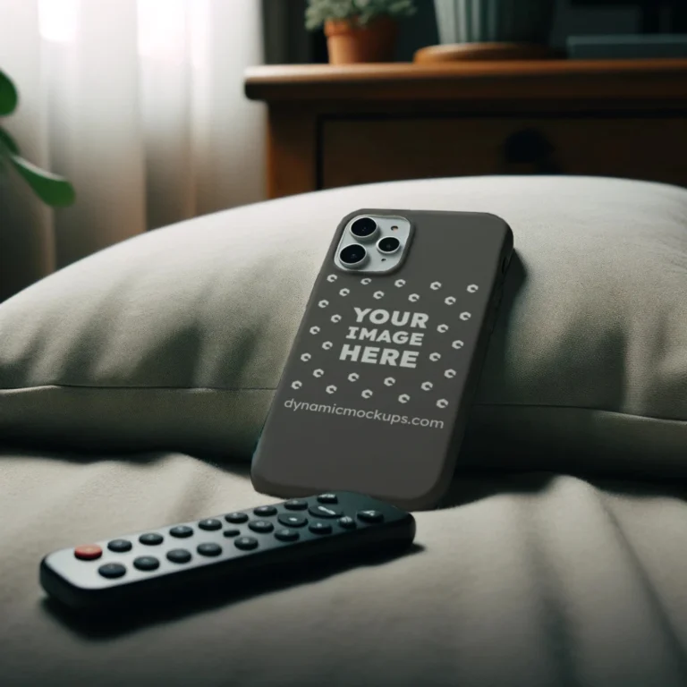 iPhone Dark Gray Phone Case Mockup Template