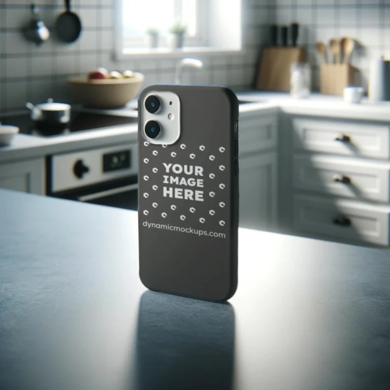iPhone Dark Gray Phone Case Mockup Template
