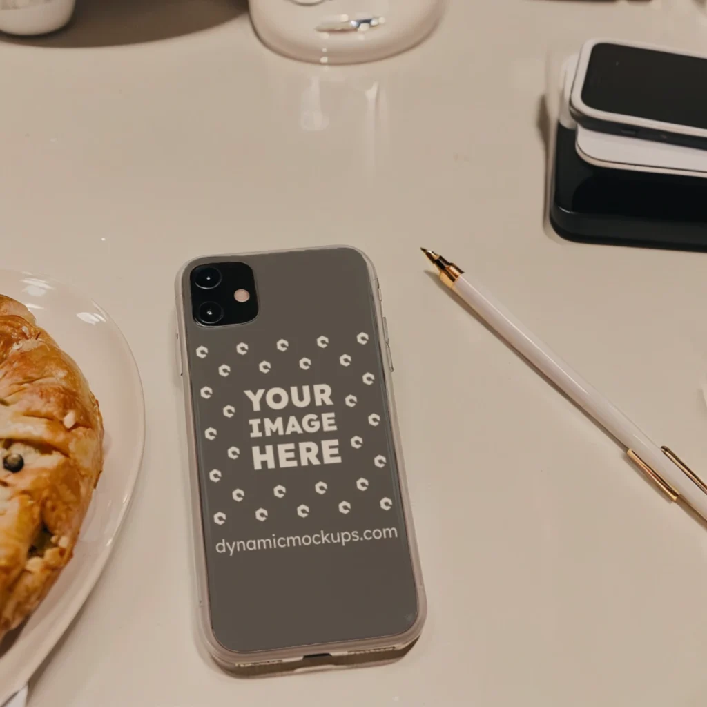 iPhone Dark Gray Phone Case Mockup Template