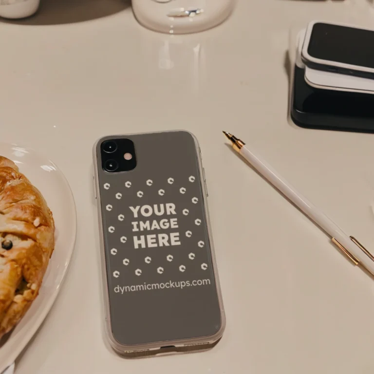 iPhone Dark Gray Phone Case Mockup Template