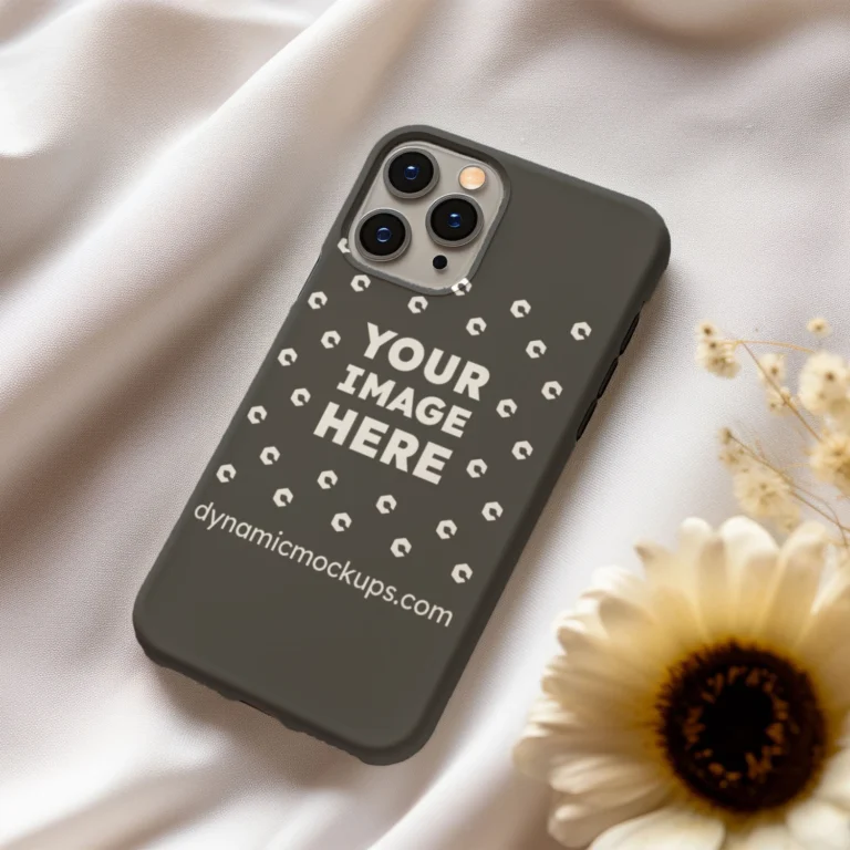 iPhone Dark Gray Phone Case Mockup Template