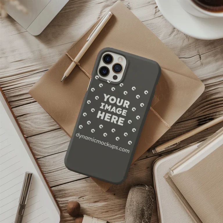 iPhone Dark Gray Phone Case Mockup Template