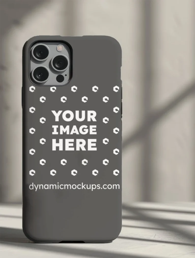 iPhone Dark Gray Phone Case Mockup Template