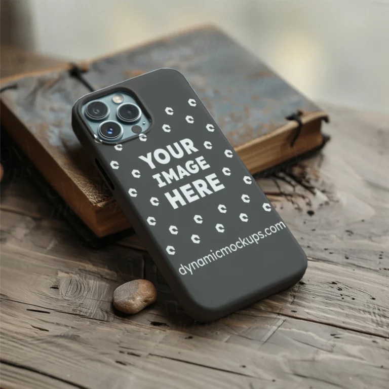 iPhone Dark Gray Phone Case Mockup Template