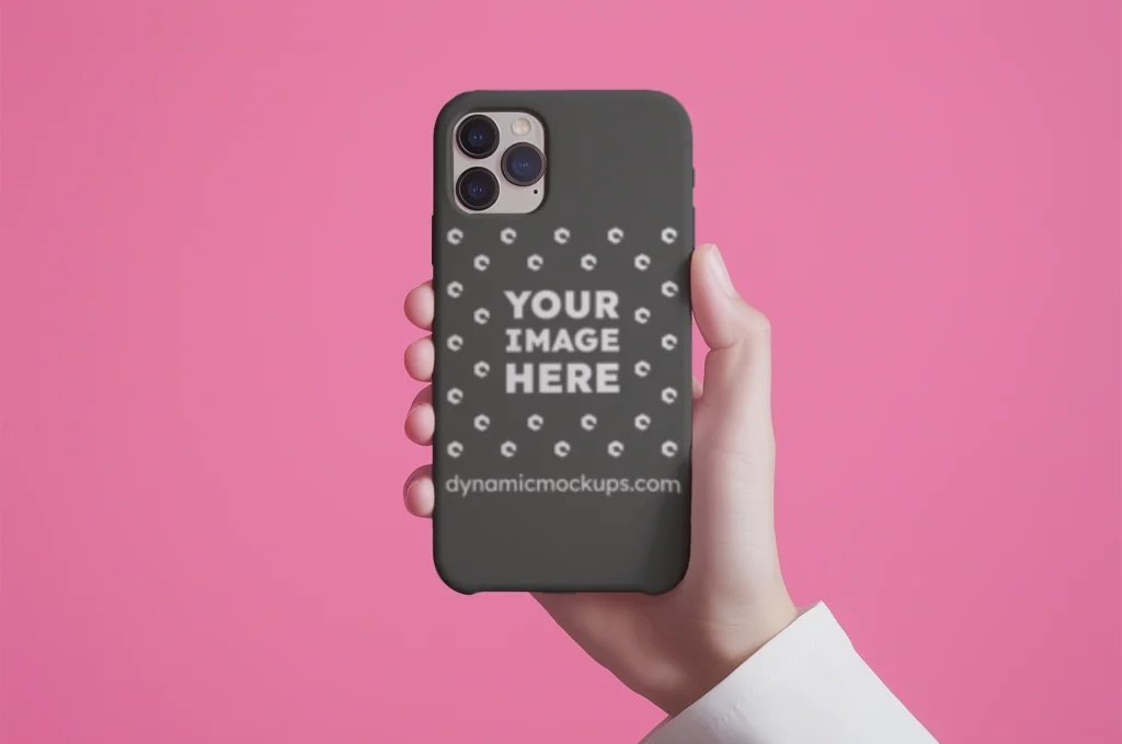 iPhone Dark Gray Phone Case Mockup Template
