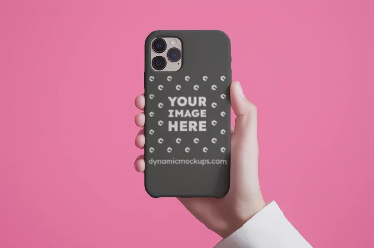 iPhone Dark Gray Phone Case Mockup Template