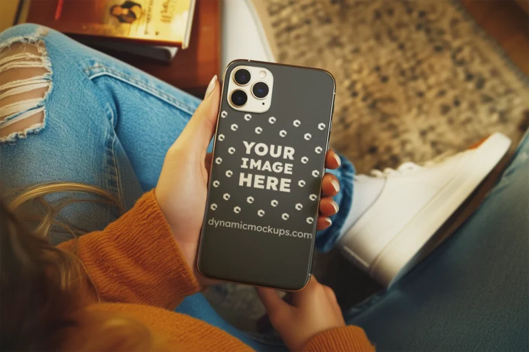 iPhone Dark Gray Phone Case Mockup Template