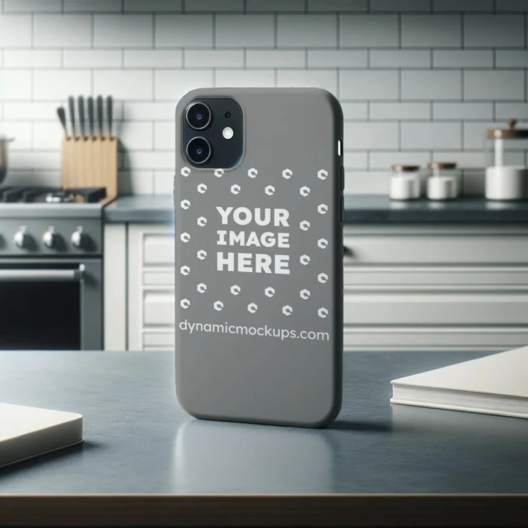 iPhone Gray Phone Case Mockup Template