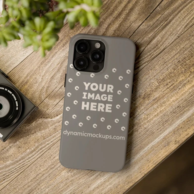 iPhone Gray Phone Case Mockup Template