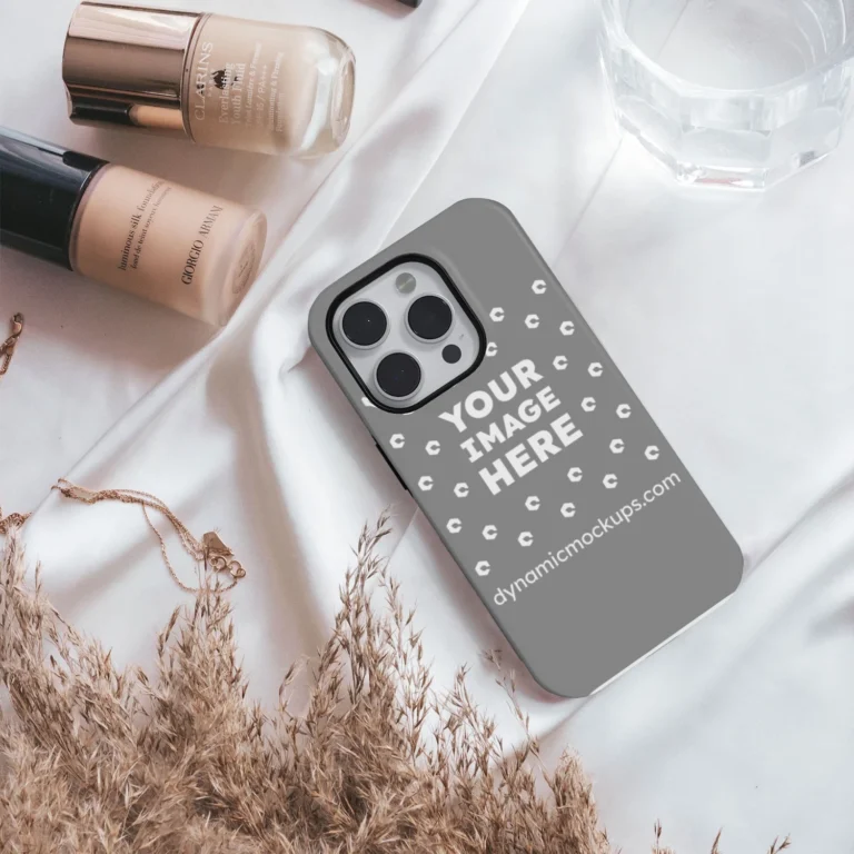 iPhone Gray Phone Case Mockup Template