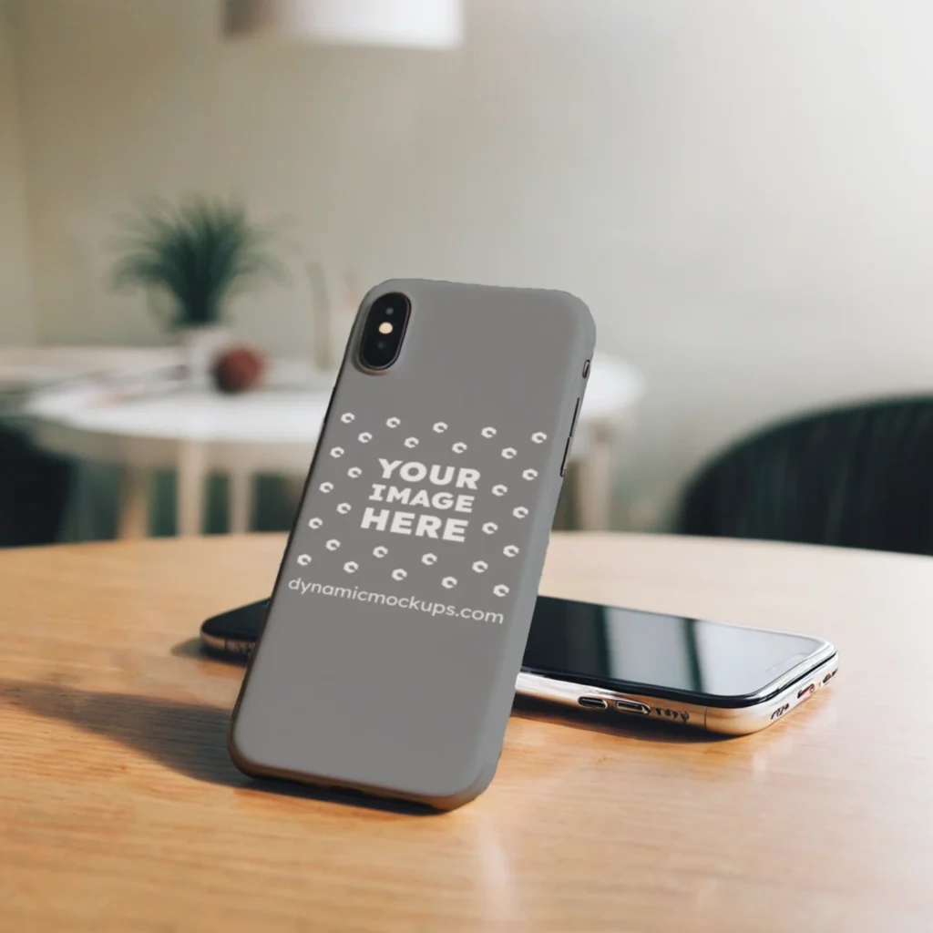 iPhone Gray Phone Case Mockup Template