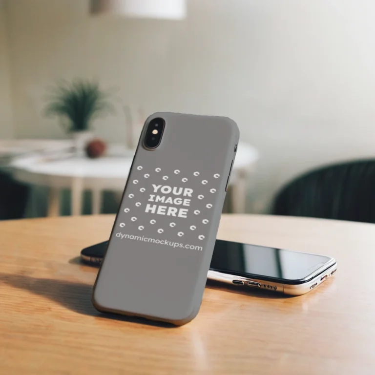 iPhone Gray Phone Case Mockup Template