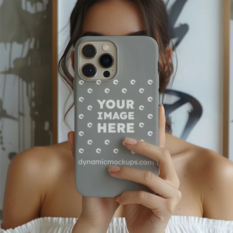 iPhone Gray Phone Case Mockup Template