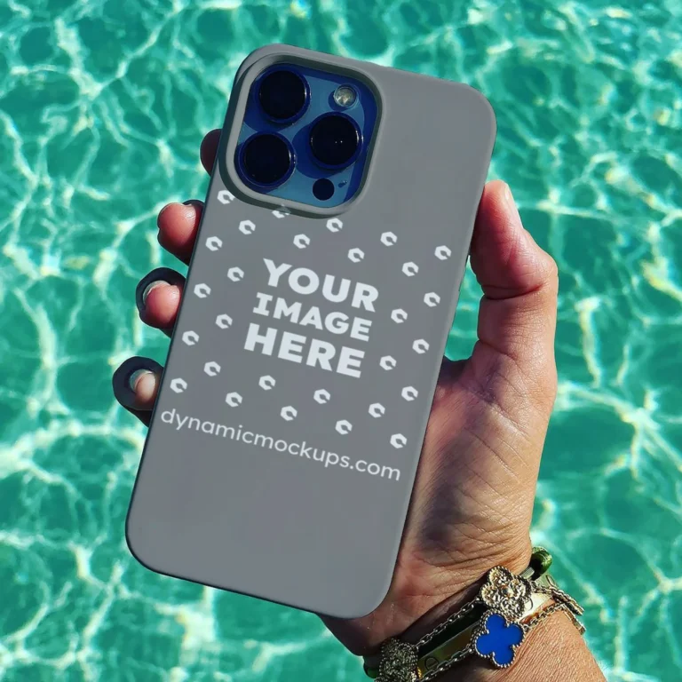 iPhone Gray Phone Case Mockup Template