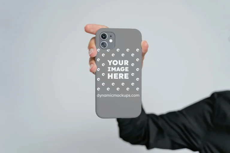 iPhone Gray Phone Case Mockup Template