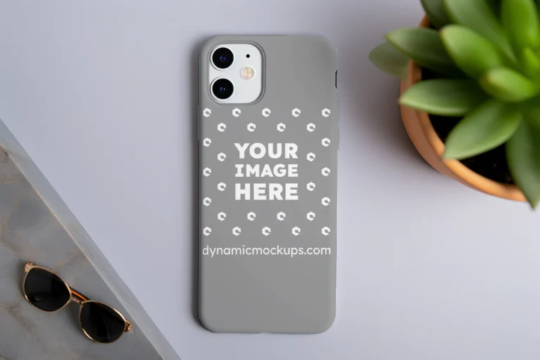 iPhone Gray Phone Case Mockup Template