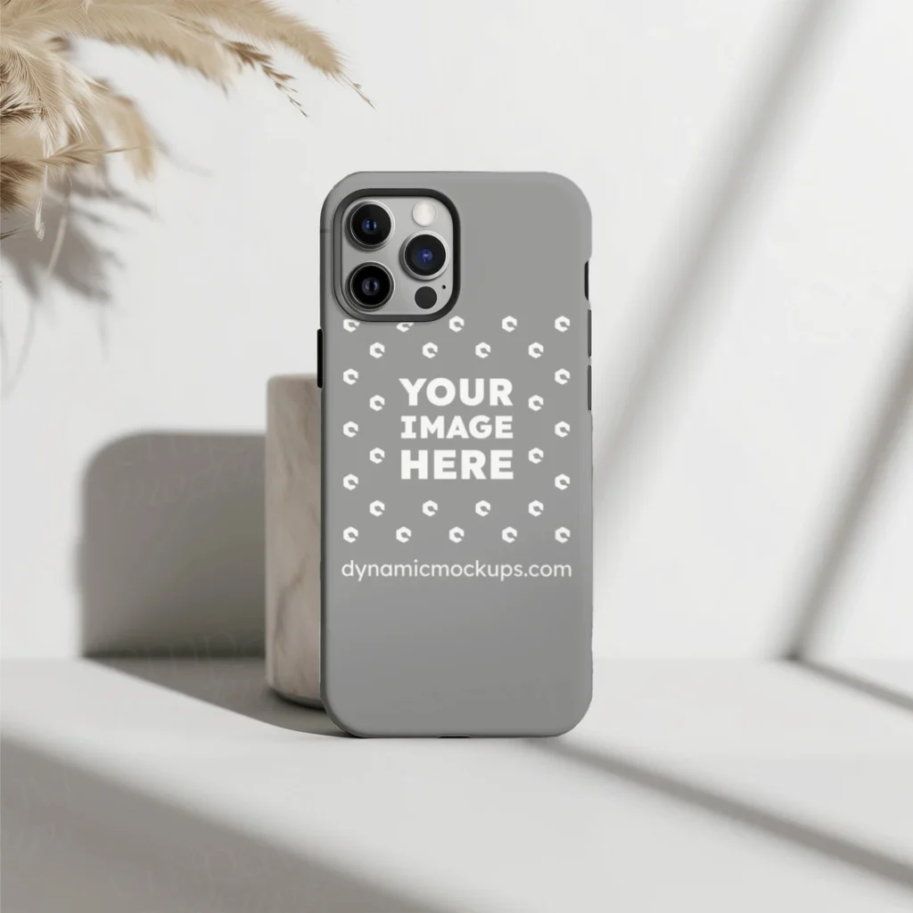 iPhone Gray Phone Case Mockup Template