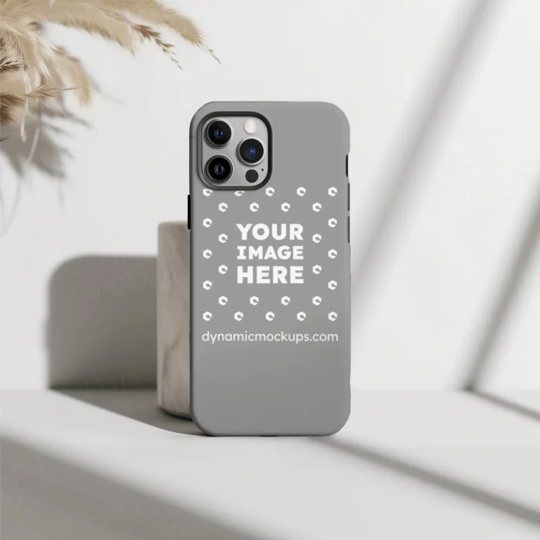 iPhone Gray Phone Case Mockup Template