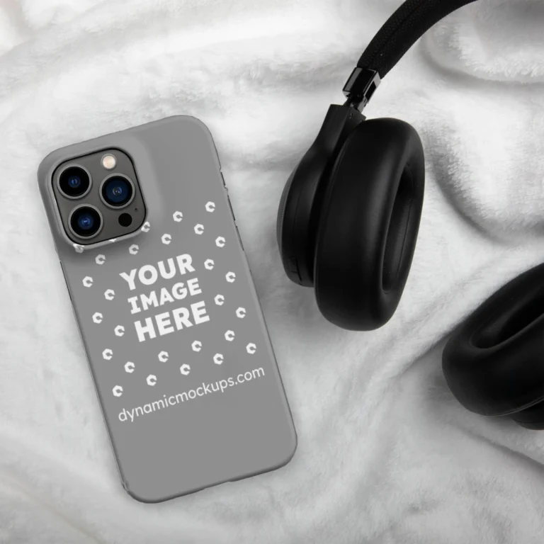 iPhone Gray Phone Case Mockup Template