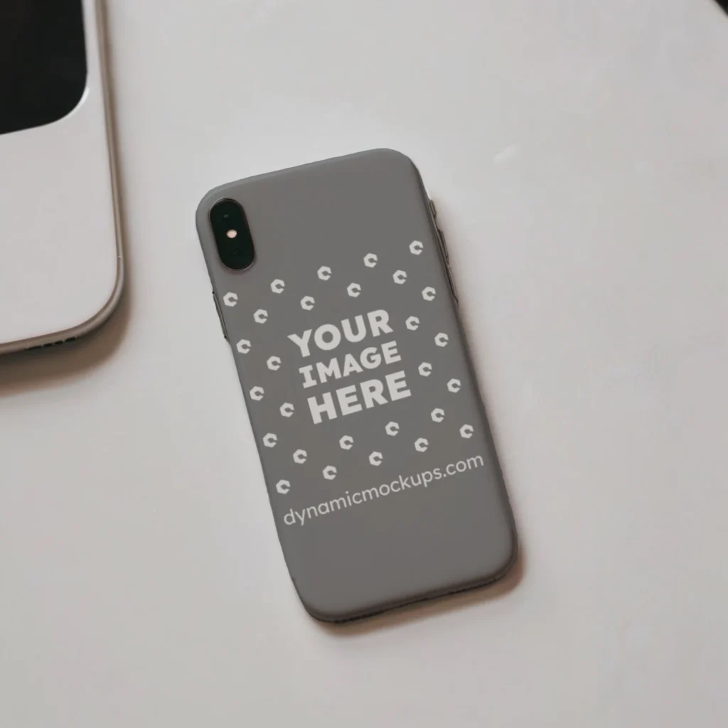 iPhone Gray Phone Case Mockup Template