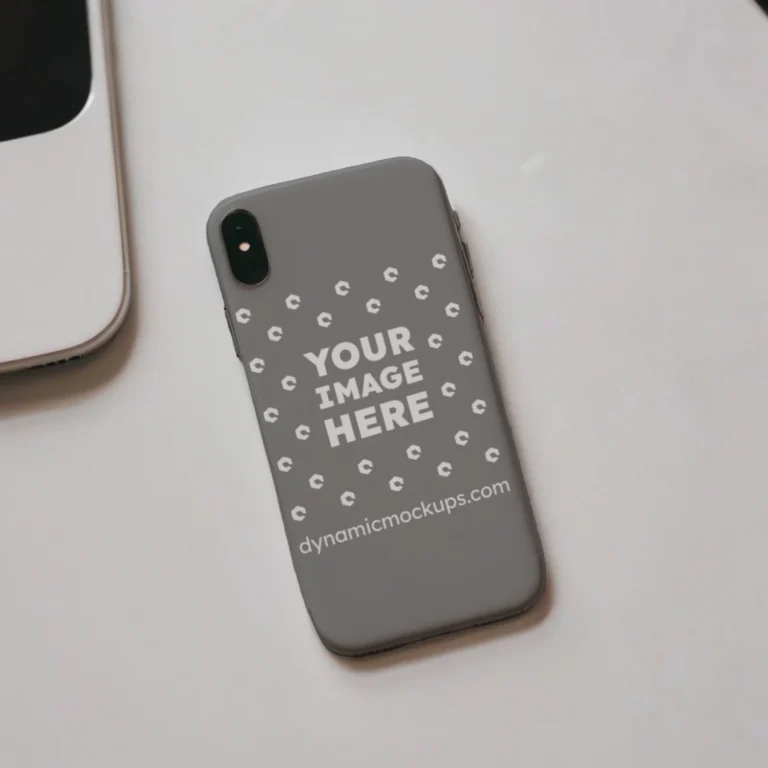 iPhone Gray Phone Case Mockup Template