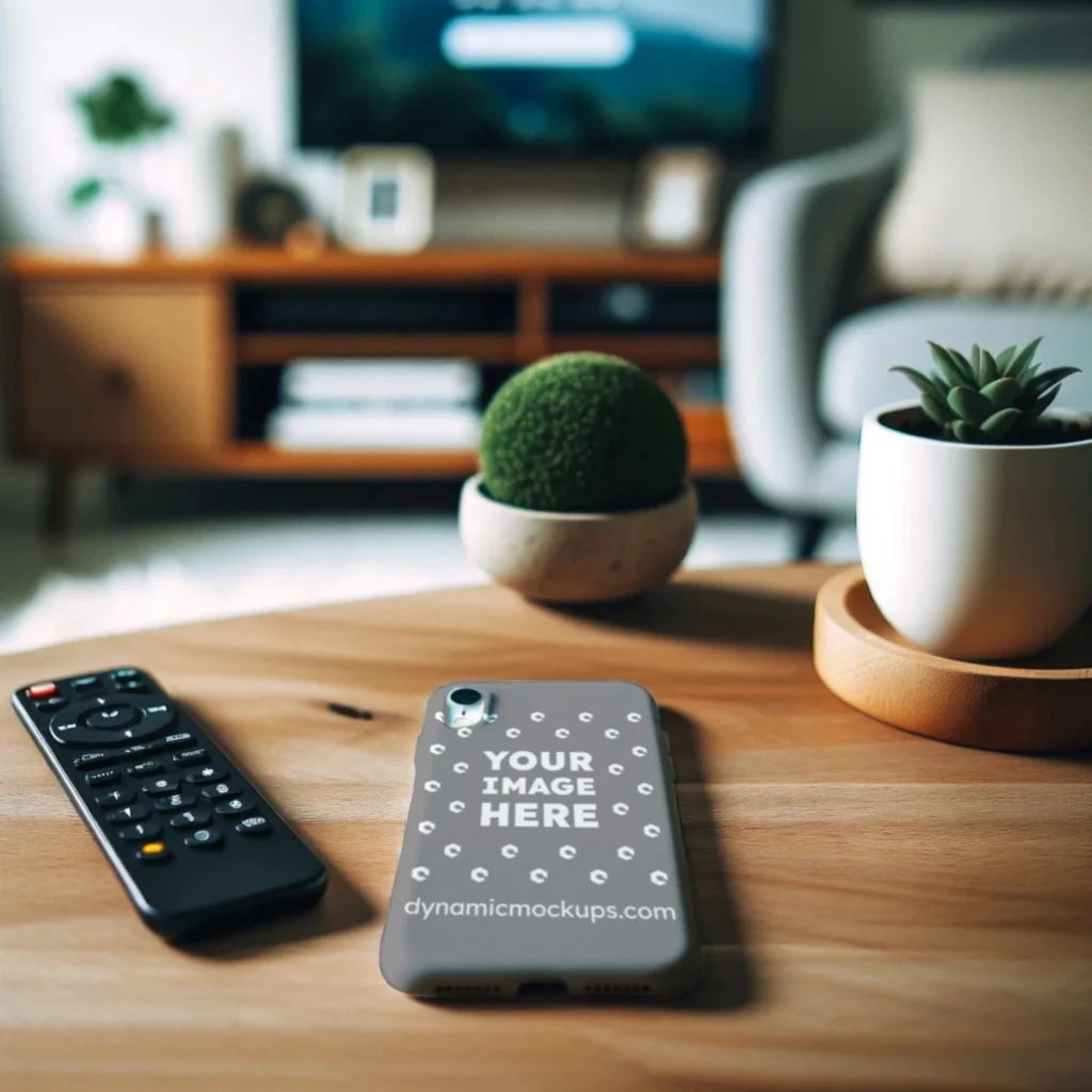 iPhone Gray Phone Case Mockup Template
