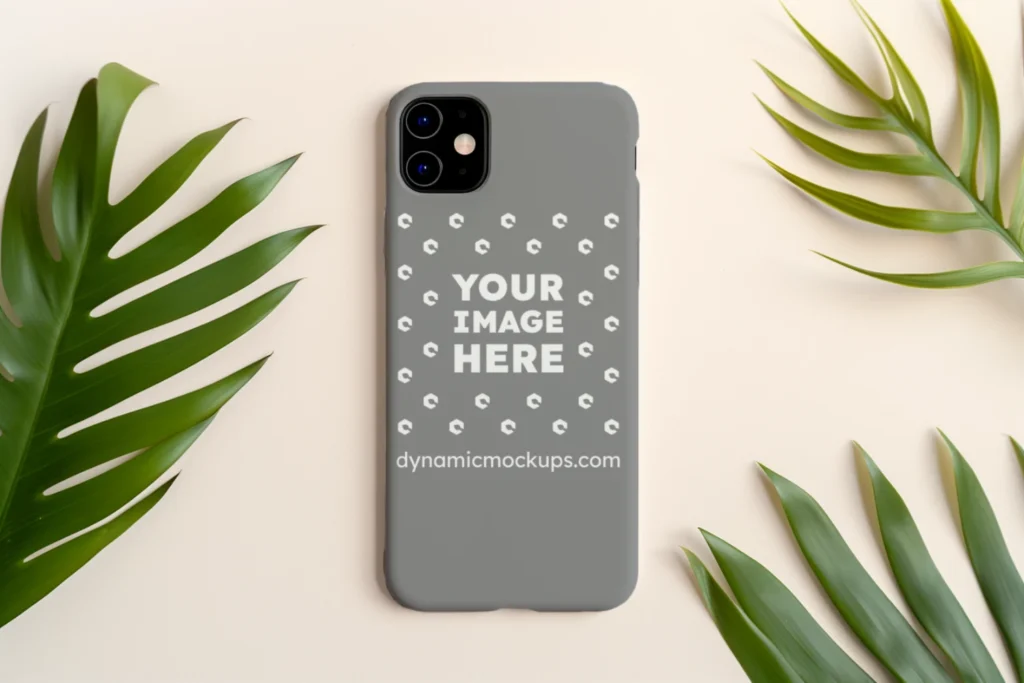 iPhone Gray Phone Case Mockup Template