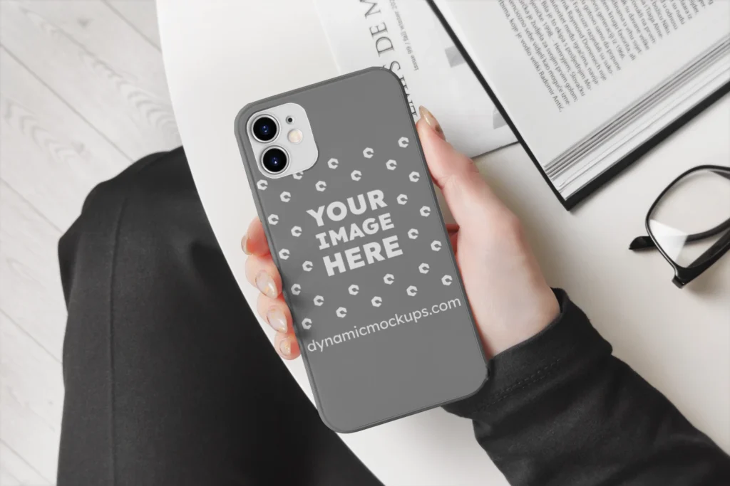 iPhone Gray Phone Case Mockup Template
