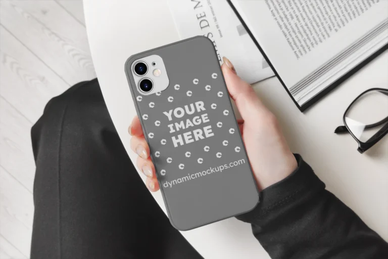iPhone Gray Phone Case Mockup Template