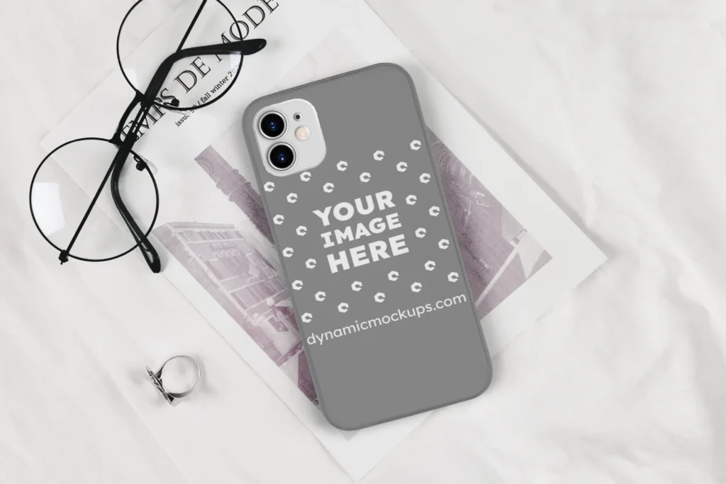 iPhone Gray Phone Case Mockup Template