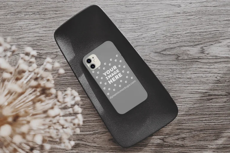 iPhone Gray Phone Case Mockup Template