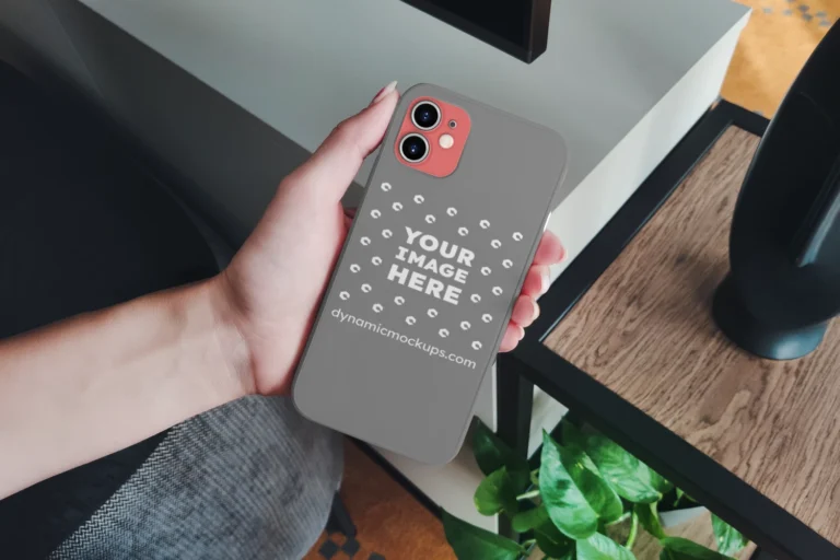 iPhone Gray Phone Case Mockup Template
