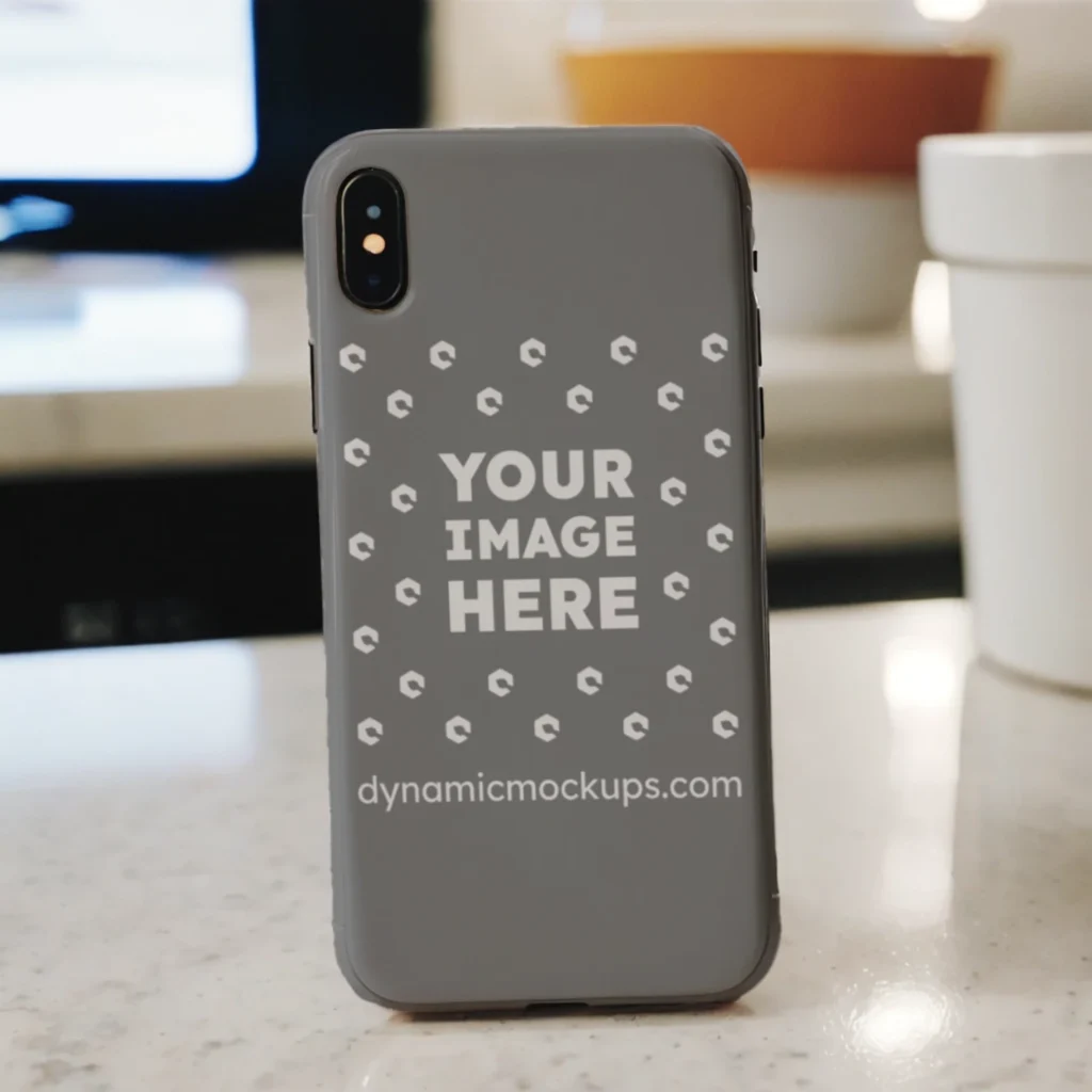 iPhone Gray Phone Case Mockup Template